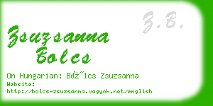 zsuzsanna bolcs business card